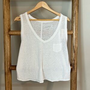 NWT Universal Thread White Relaxed Crop Tank Top